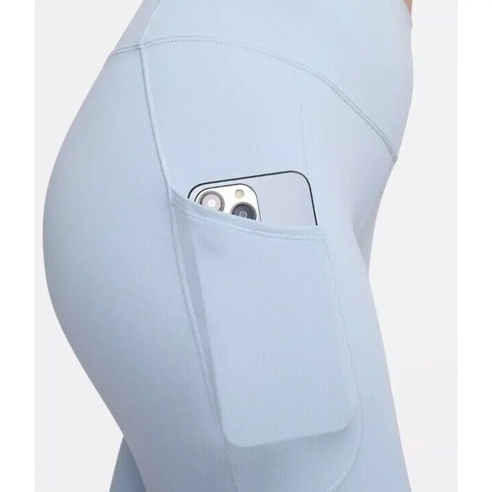 NWT Nike One Dri-FIT High Waist 8" Biker Shorts Blue FZ6758-440 Women's Size XS - Picture 10 of 16